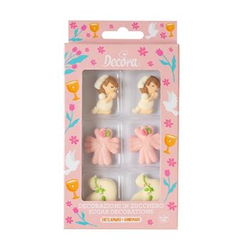 Picture of HOLY COMMUNION GIRL SUGAR DECORATION KIT X 6